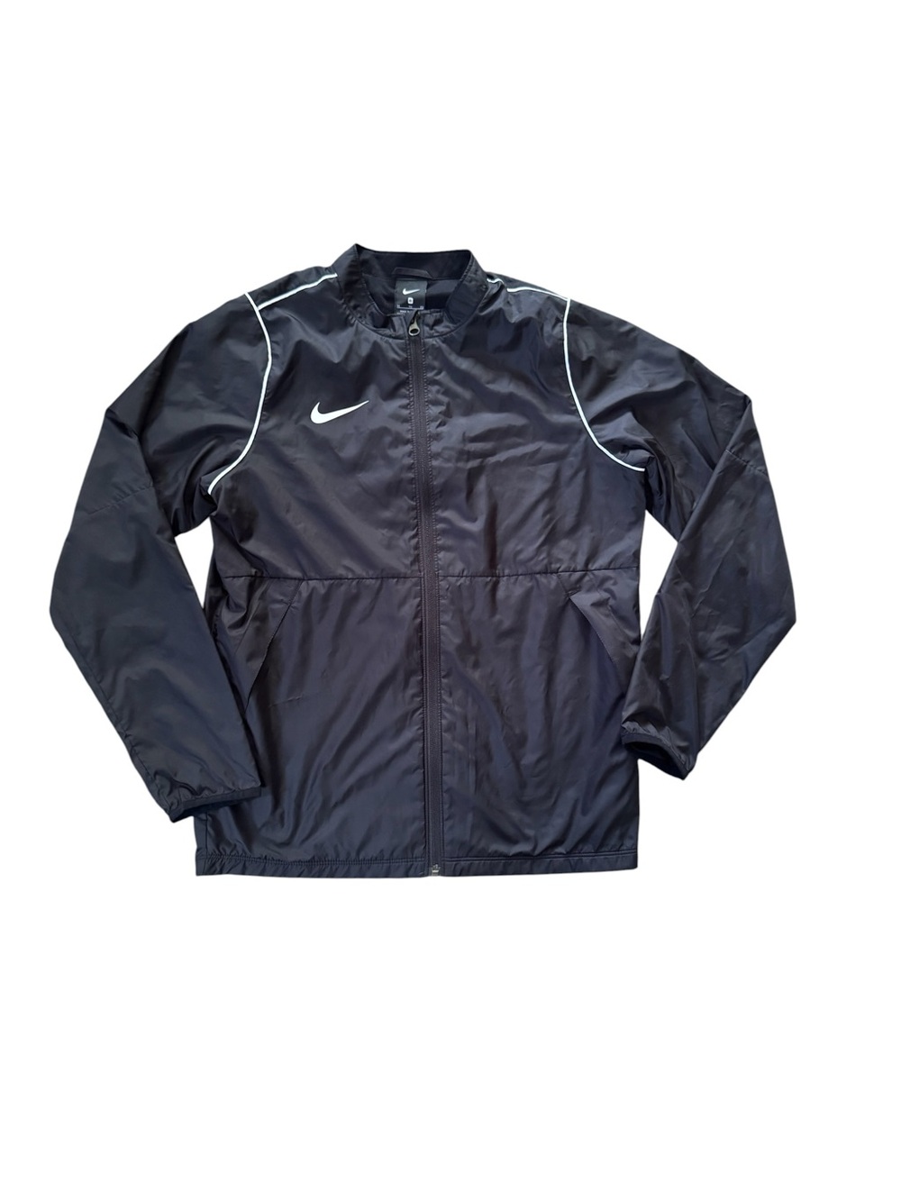 Nike Y2K Windbreaker Jacket Women’s XL Black Full Zip Lightweight Swoosh